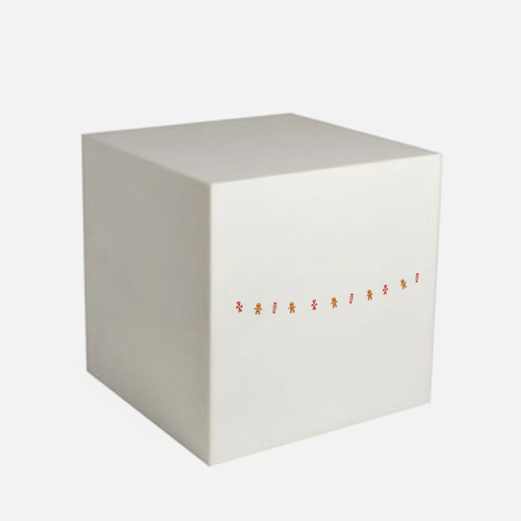 Gingerbread men and candy cane felt garland