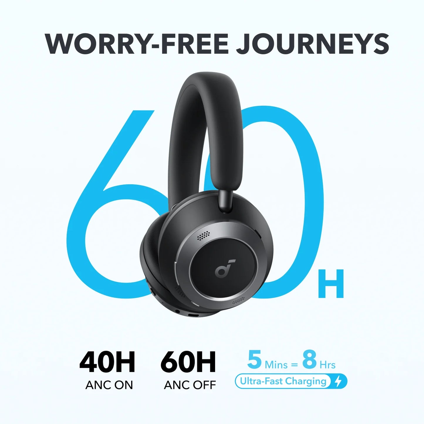 soundcore Space One Pro | FlexiCurve Over-Ear Headphone