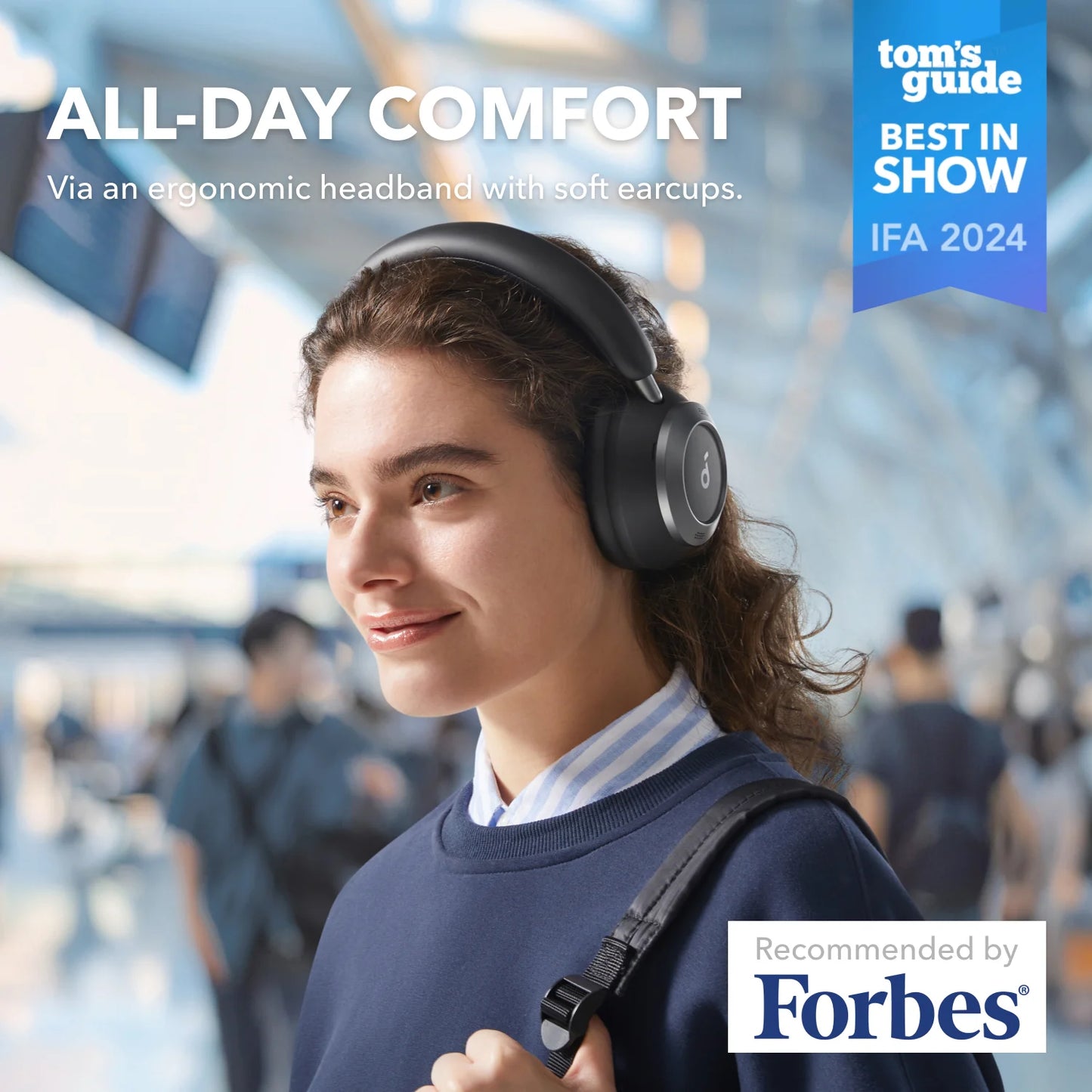 soundcore Space One Pro | FlexiCurve Over-Ear Headphone