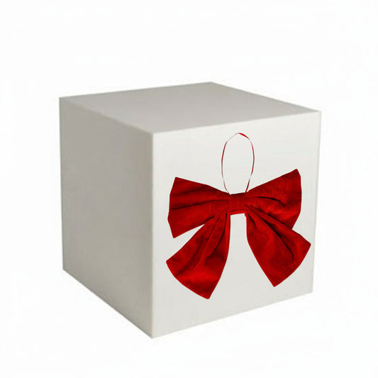 Decorative red bow for door - 30 cm