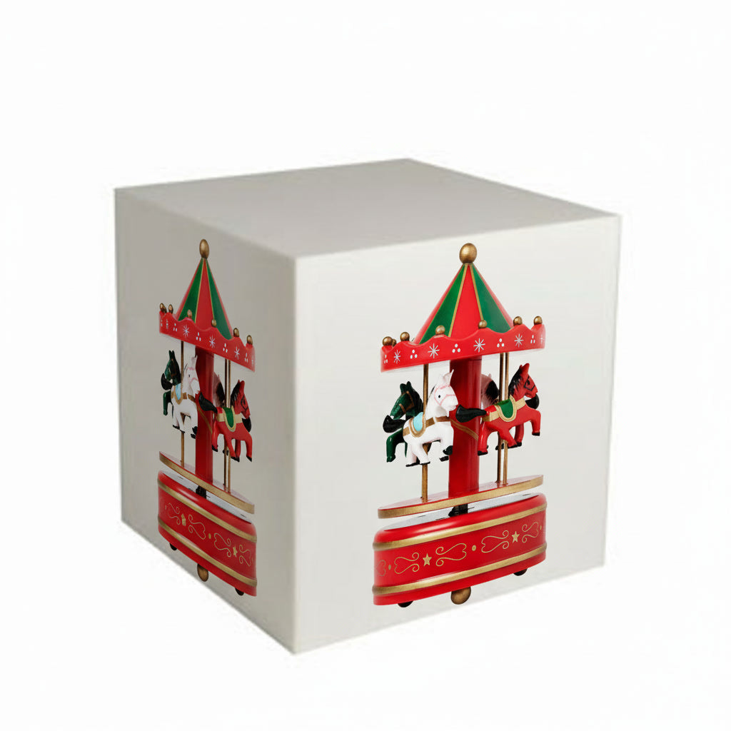 Musical merry-go-round music box - 19 cm