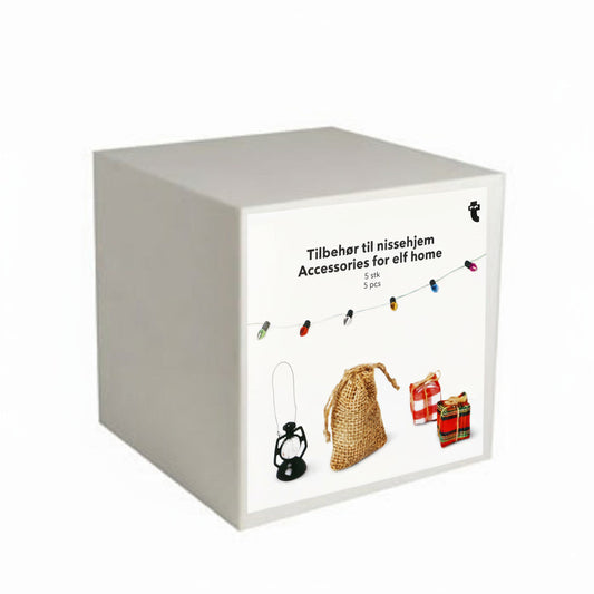 Wooden accessories for elf home - 5 pcs